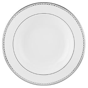 Lenox Pearl Platinum Bone China Pasta Bowl Rim Soup by Lenox