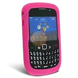 Silicone Skin Case for Blackberry Curve 8520, Hot Pink