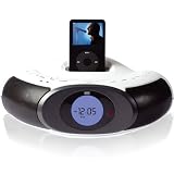 August MB800 iPod & MP3 Music System with Subwoofer, iPod Dock, SD/MMC Card Reader, USB Jack, AUX Audio-In and FM Clock Radio