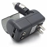 XTG Technologys All in One Dual USB Car and AC Wall Travel Charger - Numerous Options to Easily Charge Up 2 USB Devices - Ideal for iPod, iPhone, HTC Evo, SmartPhones, Nook, Kindle, and Many More