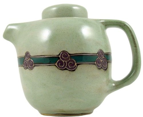 Best Cheap MARA STONEWARE COLLECTION - 44 Ounce Collectible & Functional Round Tea Pot - Antique Green