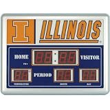 ILLINOIS FIGHTING ILLINI 19x14 SCOREBOARD CLOCK