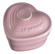 Le Creuset Stoneware Covered Heart Ramekin, Pink
