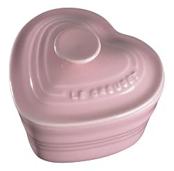 Le Creuset Stoneware Covered Heart Ramekin, Pink