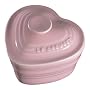 Le Creuset Stoneware Covered Heart Ramekin, Pink