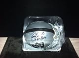 TIM BROWN "JUST WIN BABY" - Hand Signed Autographed OAKLAND RAIDERS MINI HELMET
