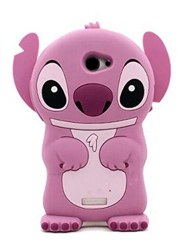 3D Stitch & Lilo Soft Silicone Case Cover For LG Optimus L70 Exceed 2 MS323 D325 PINK