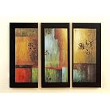 Very Modern Style Wood Art Wall D�cor Set of 3 ~ The Decor Collection