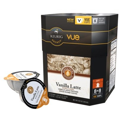 48ct - V Cups Barista Prima Vanilla Latte Coffee and 48ct Frothers for Keurig Vue Brewers