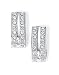 Sterling Silver Diamond Faux Hoop Earrings