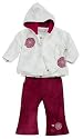 3 Piece Corduroy Pant Set - Burgundy: 3M