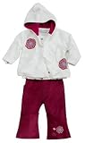 3 Piece Corduroy Pant Set - Burgundy: 3M