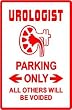 UROLOGIST PARKING doctor urinary medical sign