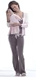 The 4pc. Lace Trimmed Nursing PJ Set w/Baby Drawstring Gown