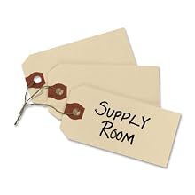 Avery Manila "G" Shipping Tags, Wired, 3.75 x 1.875-Inches, Pack of 1000 (12603)