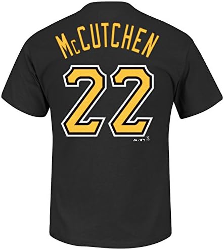 Andrew McCutchen #22 Pittsburgh Pirates MLB Men's Player T-Shirt Black (Medium)