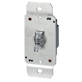 Click here to buy Leviton SP Illuminated Toggle Dimmer 600-Watt 120V Clear #L00-6691-000 by Leviton.