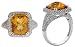 14K White Gold Ladies Citrine, Diamond Ring. Sized to order