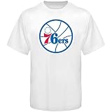 Majestic Philadelphia 76ers White Primary Logo T-shirt