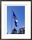 Guatemalan Flag Flying Over Municipalidad (Town Hall), Quetzaltenango, Guatemala Collections Framed Photographic Poster Print by Ryan Fox, 21x29