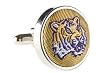 LSU Cufflinks - Louisiana State University Gold Cufflinks with Tiger Head Logo
