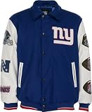 New York Giants Full-Zip Commemorative Wool Varsity Jacket