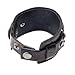 Black & Brown Leather Wide Wristband Bracelet Wrist Band Cuff Bangle By VAGA