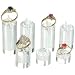 7 Clear Acrylic Ring Display Stands Jewelry Riser Unit