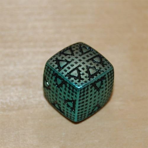 1 (One) Single IronDie: Solid Metal Italian Dice - Blue Smasher (Die-Cast Designer Six-Sided Die / d6)