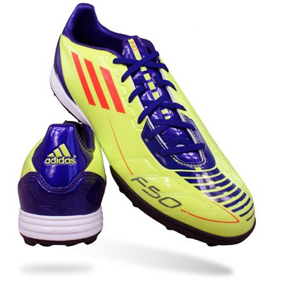 Adidas F10 TRX TF hommes chaussures de football / chaussures - jaune : vert - SIZE EU 46.5