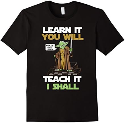 Men's master teacher: learn it you will teach it i shall t-shirt XL Black
