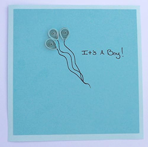 It's A Boy Balloons Quilled Card