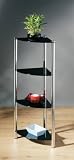 4 TIER BLACK GLASS COFFEE TABLE SIDE SHELF DINING BOOK 41YFt088rzL. SL160