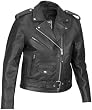 River Road Womens Basic Leather Motorcycle Jacket Small S