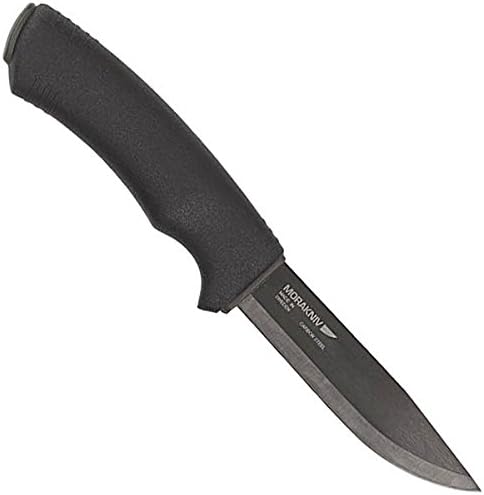 Mora Knives Bushcraft Tactical, Black Rubber Handle,Black Plain w/Sheath - M-12280