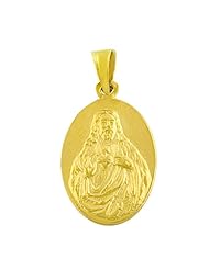 14 Karat Yellow Gold Sacred Heart of Jesus Medal