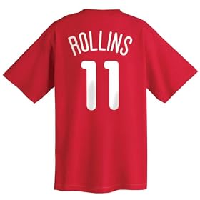 Jimmy Rollins Philadelphia Phillies Red MLB Player T-shirt