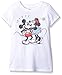 Disney Big Girls Minnie and Mickey Short Sleeve T-Shirt
