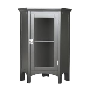 Elite Home Fashions 7640 Madison Avenue Corner Floor Cabinet Dark Espresso