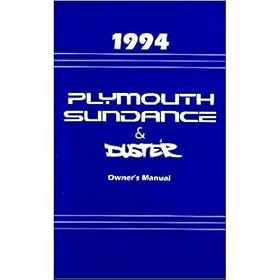 1994 PLYMOUTH DUSTER SUNDANCE Owners Manual User Guide