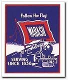Signpast Reproduction Vintage Sign, WABASH