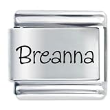 Name Breanna Italian Charms Bracelet Link