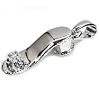 Silver Cubic Zirconia Pendants, Size: 20mm