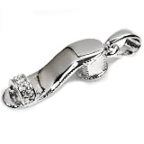 Silver Cubic Zirconia Pendants, Size: 20mm