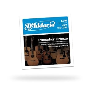 D'Addario EJ16 Phosphor Bronze Light Acoustic Guitar Strings