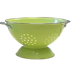 Calypso Basics 5-Quart Powder Coated Lime Green Colander