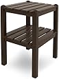 POLYWOOD TWSTMA Two Shelf Side Table, Mahogany