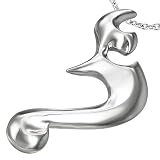 Stainless Steel Polished Tribal Pendant & Chain - Length 60cms