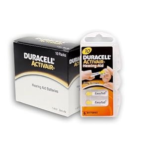 Duracell Size 10 Hearing aid Batteries (60 Batteries)