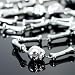 33 Silver Skull & Bones Beads